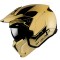 Casca pentru scuter - motocicleta MT Streetfighter SV A9 auriu cromat lucios (ochelari soare integrati) &ndash; masca (protectie) barbie si cozoroc detasabi