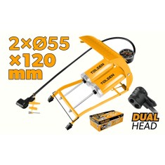 Pompă cu picior cu manometru si 2 cilindri, 55x120mm