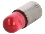 Lampă LED roşie 12V BA9S