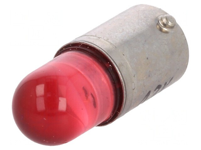 Lampă LED roşie 12V BA9S