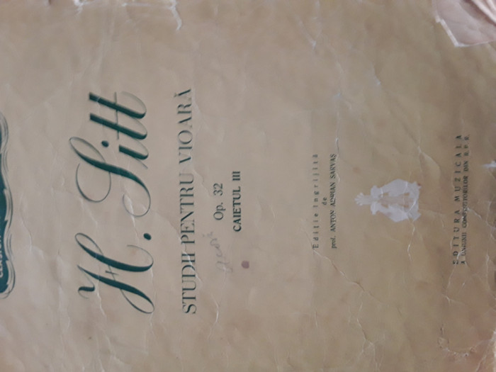 Studii pentru vioara Op.32 Caietul III H.Sitt 1965
