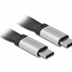 Cablu USB 3.2-C Gen 2 FPC Flat Ribbon PD 3A E-Marker 22cm, Delock 85926