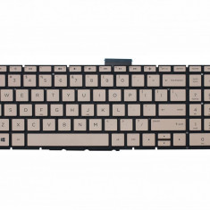 Tastatura Laptop, HP, 250 G6, 255 G6, 256 G6, 258 G6, iluminata, aurie, layout US