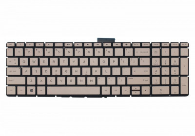 Tastatura Laptop, HP, 250 G6, 255 G6, 256 G6, 258 G6, iluminata, aurie, layout US foto