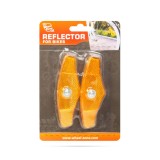 Set 2 Catadioptri Ochi de Pisica pentru Spite Bicicleta, Wheel Zone, 110x35 mm, Fixare cu Surub, Portocaliu, Vizibilitate Laterala