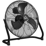 HOMCOM Ventilator de masă ventilator electric cu 4 trepte de viteză, unghi ajustabil de 120 de grade negru | Aosom Romania