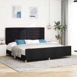 VidaXL Cadru de pat, negru, 200x200 cm, textil
