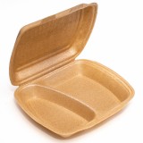Cumpara ieftin Caserola Polistiren BIO, 2 Compartimente, MB2 XPP, 1000gr, Set 100 buc, EP