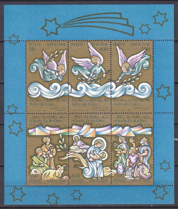 DB1 Pictura Vatican Craciun 1988 MS MNH