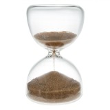 Clepsidră Sticlă, Nisip Bronz, Diametru 5.5 cm, &Icirc;nălțime 9.8 cm, Oem