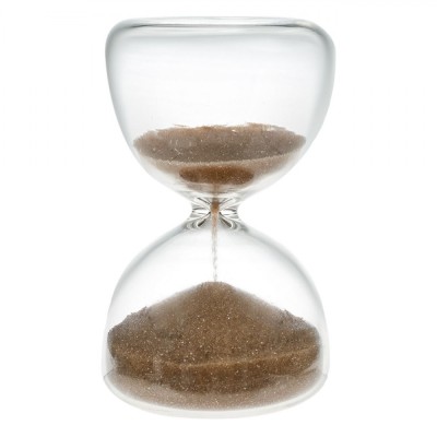 Clepsidră Sticlă, Nisip Bronz, Diametru 5.5 cm, &amp;Icirc;nălțime 9.8 cm foto