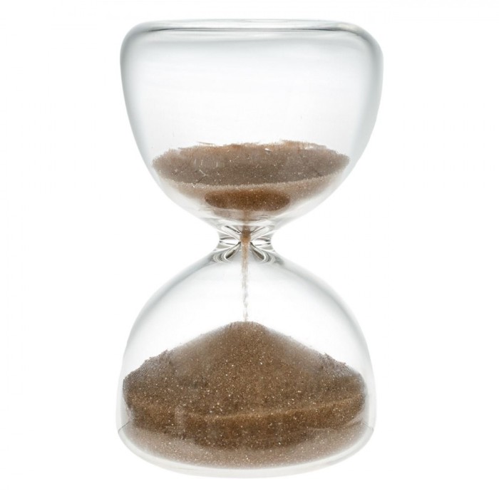 Clepsidră Sticlă, Nisip Bronz, Diametru 5.5 cm, &Icirc;nălțime 9.8 cm