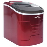 Aparat Cuburi Gheata vidaXL, 2.4L, 15kg/24h, Rosu, 9 cuburi/ciclu, Alarma, Display LED, Cos si Lopatica Incluse