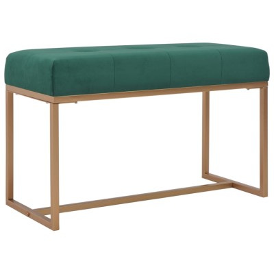 vidaXL Bancă, verde, 80 cm, catifea 247555 foto