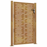 Cumpara ieftin Poarta pentru gradina, 105x130 cm, otel corten, dreptunghiuri