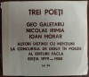 VERSURI: SET 3 VOLUME DE DEBUT / FACLA 1981: GEO GALETARU / NICOLAE IRIMIA / IOAN T. MORAR