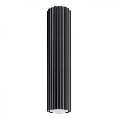 Lampă De Tavan Karbon Negru Din Aluminiu, 1 Bec Tub Minimalist De Interior. foto