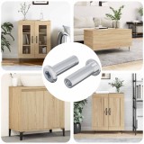 vidaXL Bucșa cu Blocare 2 pcs Argintiu M6 x 15 mm Oțel 864562