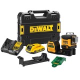 Cumpara ieftin Nivela laser cu linii cu acumulator DeWalt DCE089D1G18-QW, raza de masurare 0-50 metri, 1 x 2 ah, incarcator si valiza transport Tstak