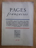 Pages Francaises, nr.15 (1946) Revista literara franceza de avangarda modernism (Tristan Tzara, Paul Eluard, Aragon, Lautreamont, Paul Valery etc.)