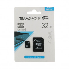 Card Memorie 32 GB Micro SDHC+Adaptor SD Team foto