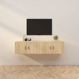 Cumpara ieftin Dulapuri TV montate pe perete 2 buc stejar sonoma 80x34,5x40 cm