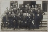 Fotografie de grup cu cercetasi romani// foto tip CP, Romania 1900 - 1950, Portrete