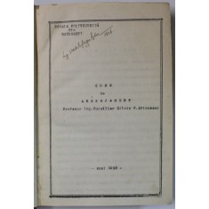 CURS DE AMENAJAMENT de PROF. ING. CONSILIER SILVIC P. ANTONESCU , 1925