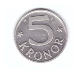 Moneda Suedia 5 kronor/coroane 2003, stare buna, curata