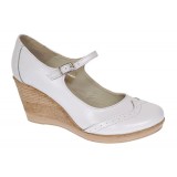 Pantofi dama casual din piele naturala Alb Box - P104ABOX