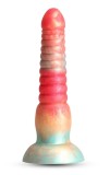 Dildo Striat cu Ventuza NS Novelties Colours Stacked, Rosu