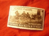 Serie 1 valoare Italia 1951 - 100 Ani Francesco Pacio Michetti , sarniera