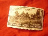 Serie 1 valoare Italia 1951 - 100 Ani Francesco Pacio Michetti , sarniera, Nestampilat