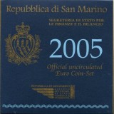 San Marino 2005 - Set de euro bancar de la 1 cent la 2 euro + Monedă comemorativă din argint de 5 euro, Europa