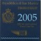 San Marino 2005 - Set de euro bancar de la 1 cent la 2 euro + Monedă comemorativă din argint de 5 euro