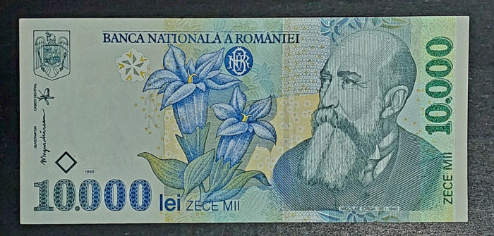 Bancnota 10 000 lei hartie 1999 UNC