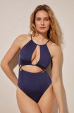 women&#039;secret costum de baie dintr-o bucată LOTUS culoarea albastru marin, cupa moale, 5527081