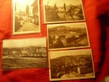 Set 5 Ilustrate Sarajevo ,2 circulate 1927-1929 la Bucuresti si Varna, Circulata, Fotografie