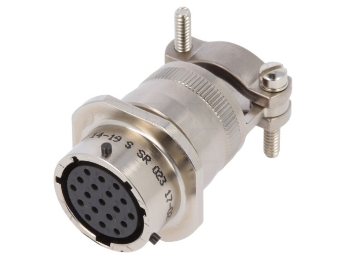 Conector circular mamă 19 pini aurit