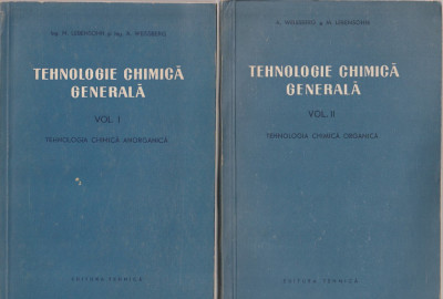 M. LEBENSOHN- TEHNOLOGIE CHIMICA GENERALA ( ANORGANICA + ORGANICA ) ( 2 VOL ) foto