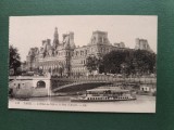 Carte postala Vedere hotel si podul Arcole -Paris , necirculata ,anii 1920, Printata