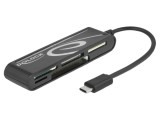 Cititor carduri DELOCK USB C - Compatibil cu CF, microSD, SDXC