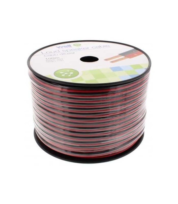 Cablu difuzor rosu/negru CCA 2x2.50mm Well LSP-CCA2.50BR-100-WL