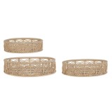 Cumpara ieftin Set 3 tavi decorative bambus ratan natur Fynn &Oslash;30x7h; &oslash;35x8h; &oslash;40x9h