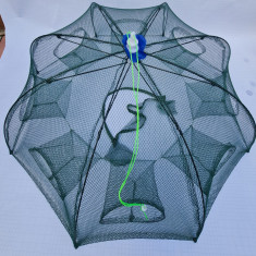 HALAU Crâsnic Varsa tip umbrela pentru raci si pestisori cu 8 intrari 90 x 90cm