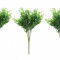 Set 3 crengute artificiale decorative, iarba, verde, 35 cm