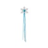 Bagheta Fulg de Nea, Inima Bleu, Argintie, 34 cm, ATU-085527, Oem