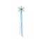 Bagheta Fulg de Nea, Inima Bleu, Argintie, 34 cm, ATU-085527