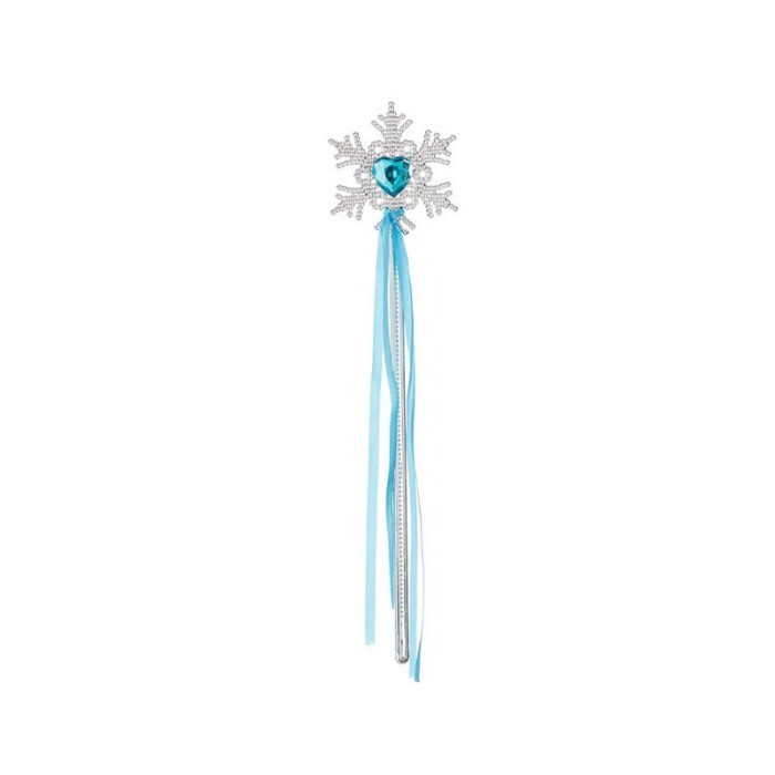 Bagheta Fulg de Nea, Inima Bleu, Argintie, 34 cm, ATU-085527