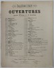 COLLECTION LITOLFF , OUVERTURES POUR PIANO A 4 MAINS , ZUR OPERA FRA DIAVOLO von AUHER , INCEPUTUL SEC. XX , PARTITURA